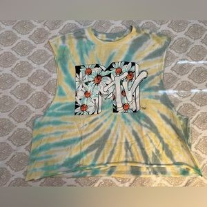 NWOT MTV Tie Dye Crop Tank Top